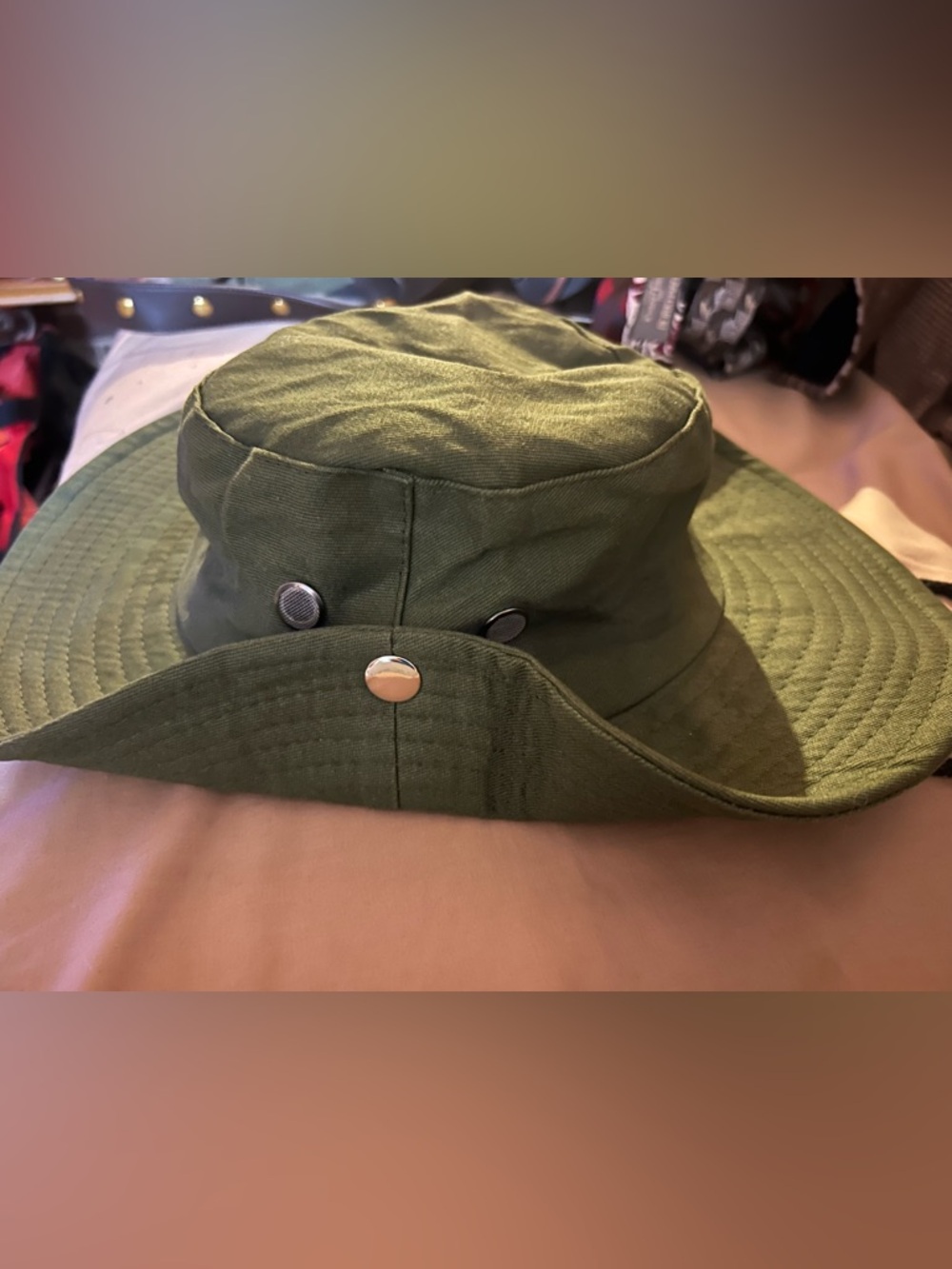 Olive Green adult Cotton Boonie bucket Hat